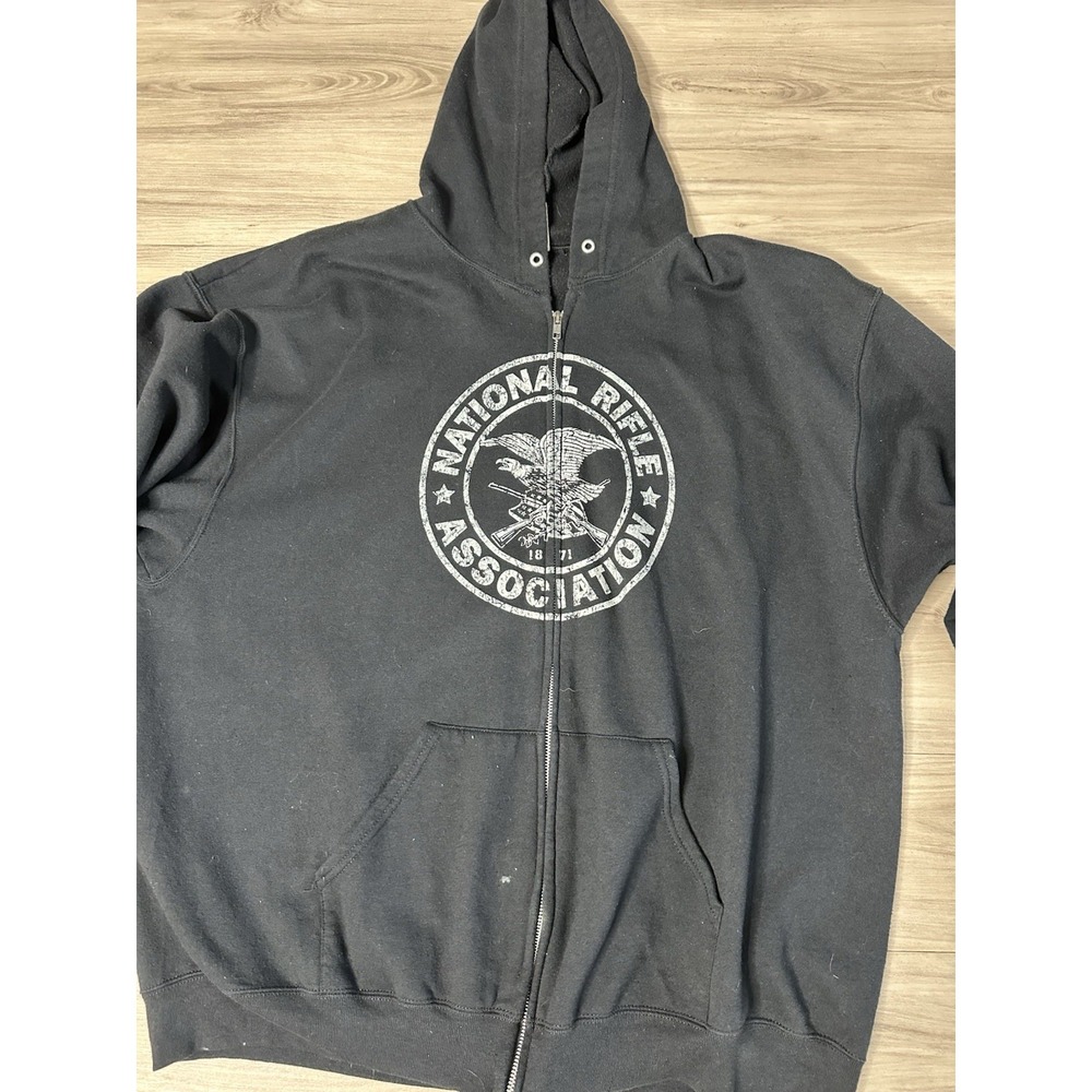 Vintage NRA National Rifle Association Full zip sweatshirt Sweater As 2X - Picture 3 of 6